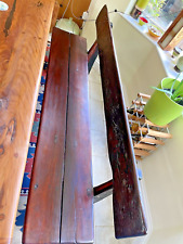 Teak Railway Sleeper Benches With Backs X 2