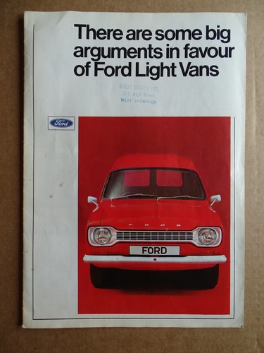 Ford escort van - van, 1971-73