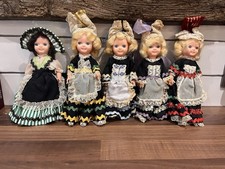 5 Vintage Souvenir Dolls In