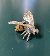 Saturno Sterling Silver & Enamel Bee - Medium