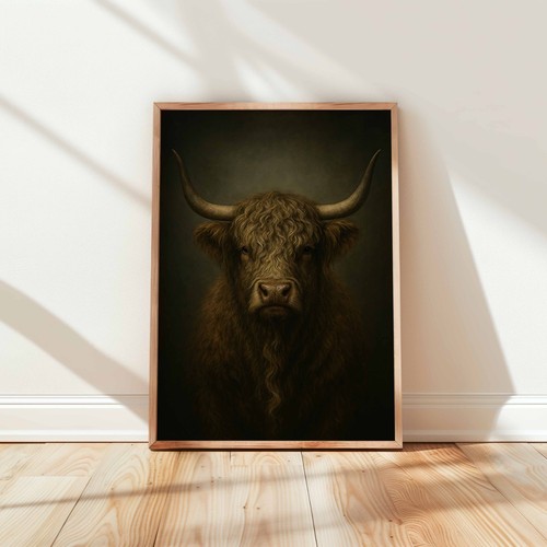 Highland cow art - highland,