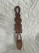 Welsh love spoon wooden hand