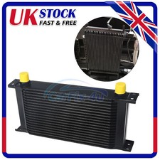 19 Row 10AN Universal Engine Transmission Oil Cooler 7/8"UNF14 AN-10 Black