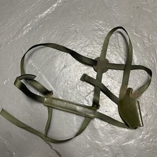 BRITISH ARMY ISSUE AIRCREW PILOT RAF AAC GREEN LEATHER PISTOL SHOULDER HOLSTER