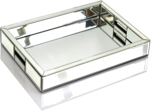 Silver mirrored vanity - mirrored,