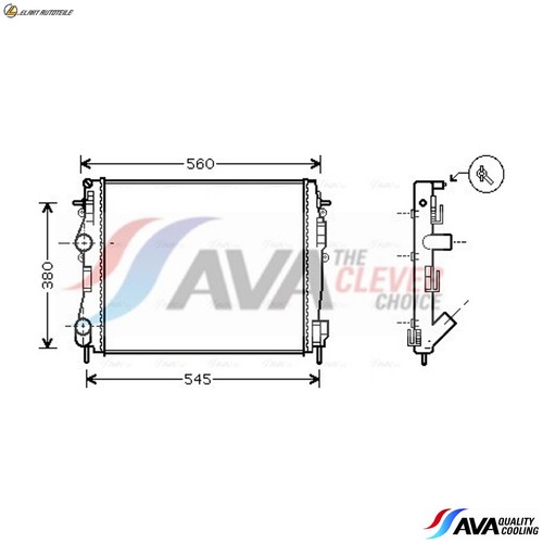 Radiator engine cooling rt2309 - radiator,