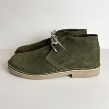 Roamers Mens Green Khaki Suede Desert Ankle Boots UK 10 NWOT