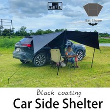 Bat Shape Car Side Awning Black Coating Tarp Outdoor Waterproof Shelter Tent