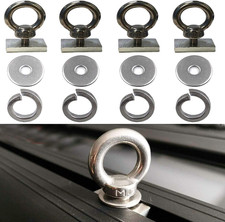 4 Pack Heavy-Duty Stainless Steel Eye Bolt Tie down Anchor Kit for Roof Rack. Al