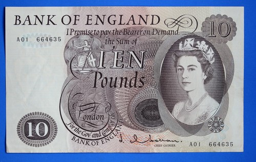 1964 bank england ten pound - of,