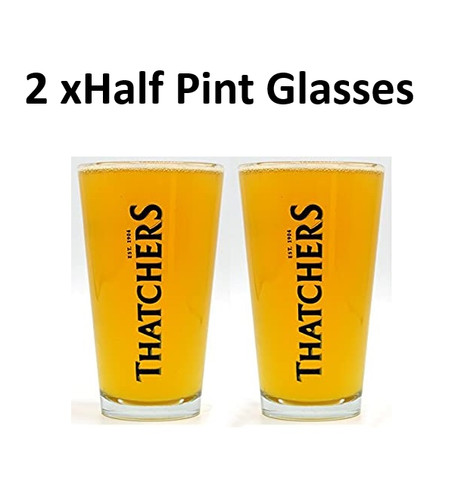 Thatchers half pint - half, glass