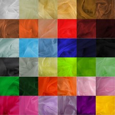 Premium Crystal Sheer Organza Voile Fabric Curtain Backdrop Display Material