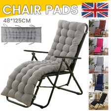 Sun Lounger Cushion Pad Replacement Cotton Garden Outdoor Chair Seat Recliner UK