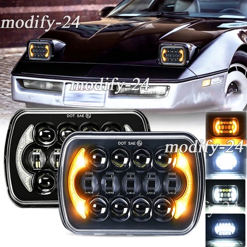 Pair 7x6 5x7 led headlights - 5x7",