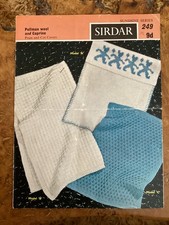 Baby Knitting Patterns Pram & Cot Covers In Pullman Yarn Sirdar 249