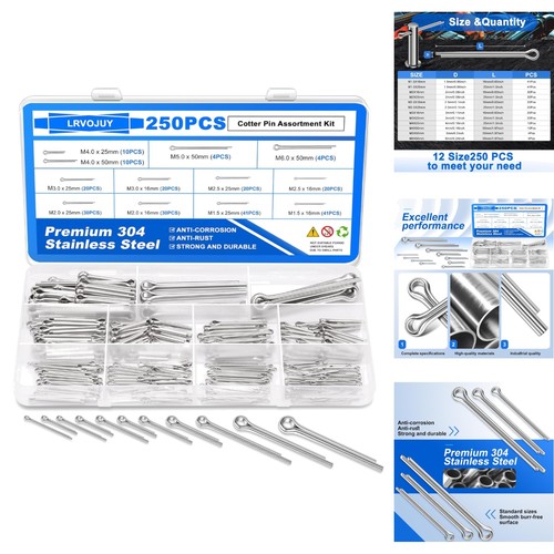 250pc cotter pin - 250pc, assortment