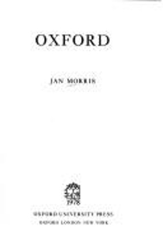 Oxford hardcover jan morris - oxford,