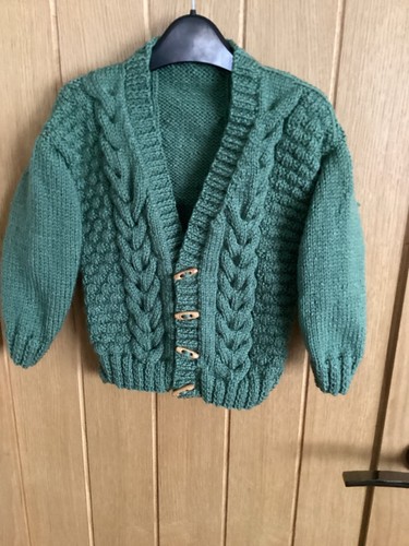 Handmade boys aran cardigan - handmade,