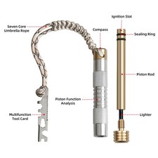 Camping Fire Piston Ignition