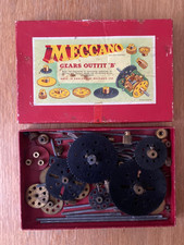 Vintage Meccano Gears Outfit B Boxed & Assorted Extra/Spare Parts 1950's