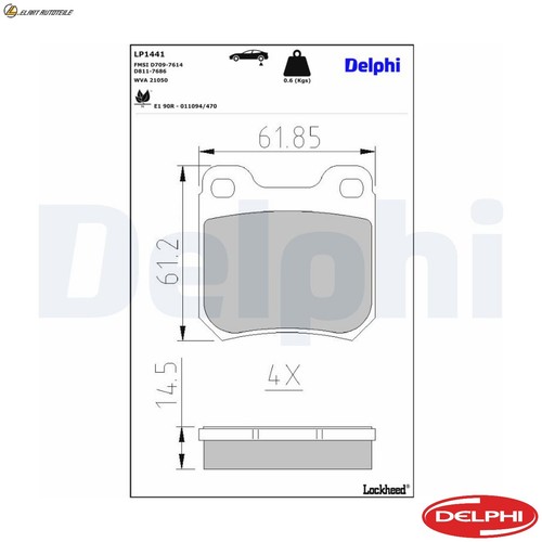 Brake pad set disc - pad,