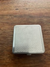 Signed Vintage Art Deco Engine Turned Small Coty Powder Compact Paris France