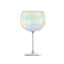 LSA Set of 4 Bubble Pearl Lustre Stemmed Balloon Glass Goblets 680ml