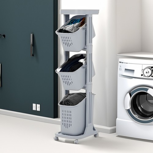 Laundry basket with wheels - basket,