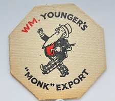 Vintage Wm Younger's Monk Export Beer Advertising Beer Mat Coaster