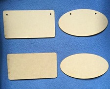 Wooden MDF 3mm  Rectangle/Oval