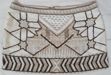 ***GORGEOUS***ALL SAINTS WHITE NEWAZ SEQUIN EMBELLISHED SKIRT, UK10, US6, EU38