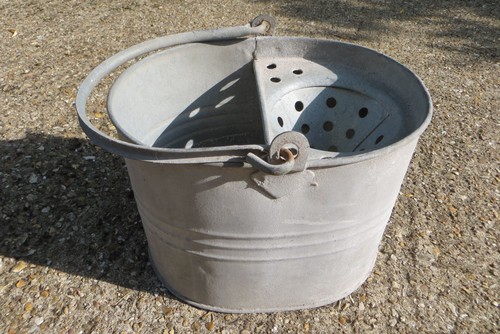 Vintage galvanised mop - vintage,