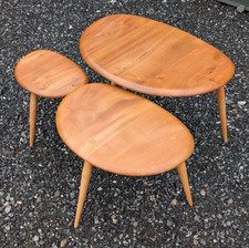 Ercol Nest of Blonde Pebble