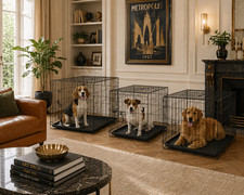 2 Door Metal Dog Crate with