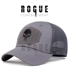 The Rogue Operators Hat Grey Mesh Baseball Cap Army Airsoft Paintball Skull UK