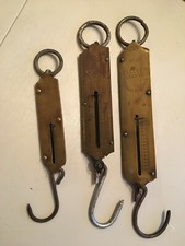 3 x Vintage Brass Hanging