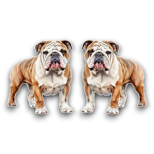 Small cute british - 2x, bulldog