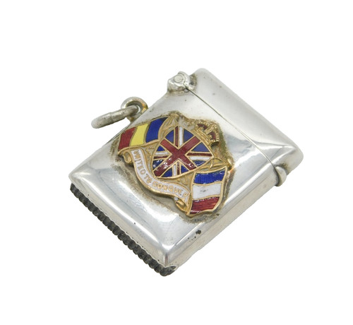 Sterling silver enamel ww1 - sterling,