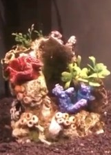 Rock Effect Hollow Lava with Plants Aquarium Fish Tank Ornament Decorations