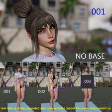 Anne Lovely Woman 1/8 1/4 1/3 1/2 Unpainted Model Kit Unassembled 3D Print 3 Ver