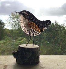 Fused glass Wren perfect gift for bird lover