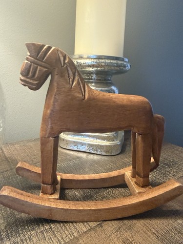 Handmade wooden rocking horse - handmade,