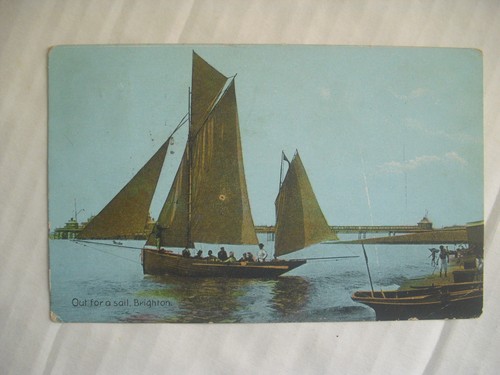 Postcard out for sail - out, a