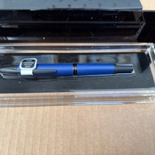 Pilot Capless Fountain Pen, Medium Nib, Blue with Black Trim