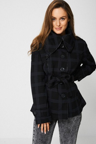 Ladies check belted - ladies,