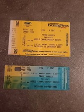 Pair Of On Site Ticket Stubs For Ricky Hatton Bouts. 2002 +2003