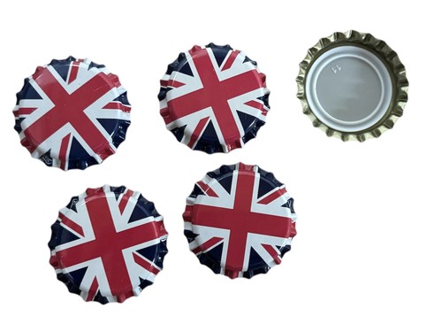 Union jack crown caps 26mm - caps,