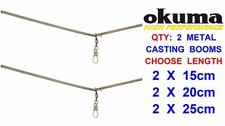 2 OKUMA METAL CASTING BOOMS FOR SEA FISHING BEACHCASTER UPTIDE BOAT ROD RIGS