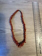 Vintage Coral Bead Necklace