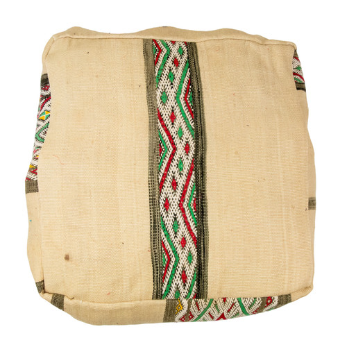 Moroccan kilim pouf floor - pouf,
